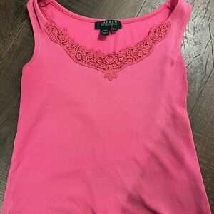 Ralph Lauren Pink Lace Tank Top
